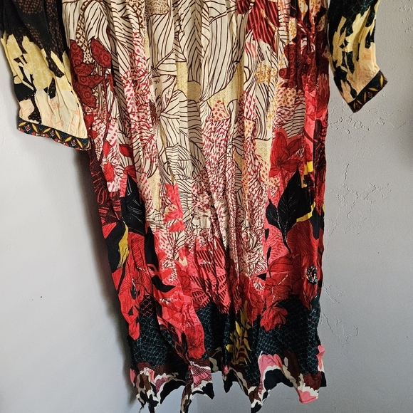 Bhanuni by Jyoti Anthropologie Women's 0P Obsidian Dress Maxi Long Sleeve Boho - Picture 9 of 13